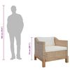 vidaXL Set di Divani 2 pz con Cuscini in Rattan Naturale