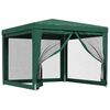vidaXL Tenda per Feste con 4 Pareti Laterali in Rete Verde 3x3 m HDPE