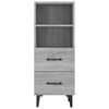 vidaXL Credenza Grigio Sonoma 34,5x34x90 cm in Legno Multistrato