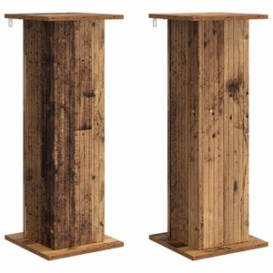vidaXL Supporto per piante 2 pcs Legno antico 30,5 x 30 x 80,5 cm