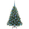 vidaXL Albero di Natale artificiale con 150 LED Verde 120 cm PE e PVC