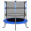 vidaXL Set Trampolino con Rete di Sicurezza Rotondo 140x160 cm Blue
