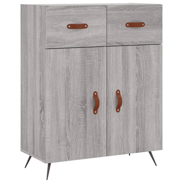 vidaXL Credenza Grigio Sonoma 69,5x34x90 cm in Legno Multistrato