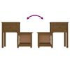 vidaXL Comodini 2 pz ambra 79,5x38x65,5 cm in Legno Massello di Pino