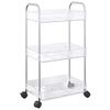 vidaXL Carrello Portaoggetti a 3 Livelli 37x28x68 cm in Acrilico