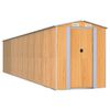 vidaXL Capanno Giardino Marrone Chiaro 192x855x223 cm Acciaio Zincato
