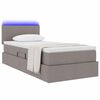vidaXL Letto con contenitore e LED con led Talpa 90 x 190 cm Tessuto