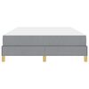 vidaXL Letto a molle con materasso Grigio chiaro 140 x 190 cm Tessuto
