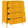 vidaXL Credenza Giallo Senape 68x39x89 cm in Acciaio