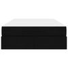 vidaXL Struttura letto con materasso con materasso 2 pcs Nero Tessuto