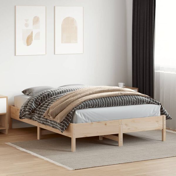 vidaXL Letto senza Materasso 140x200 cm in Legno Massello di Pino