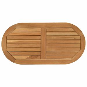 vidaXL Piano del tavolo 80 x 40 x 2,5 cm Ovale Legno di teak solido