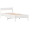 vidaXL Letto senza Materasso Bianco 75x190 in Legno Massello di Pino