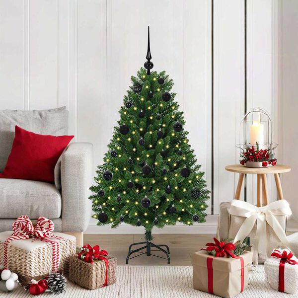 vidaXL Albero di Natale artificiale Verde 120 cm PVC e Metallo