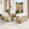 vidaXL Set Divano da Giardino con cuscino 8 pcs Beige polyrattan