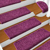 vidaXL Tappetini per scale 30 pz 65x21x4 cm Viola Bordo rettangolare