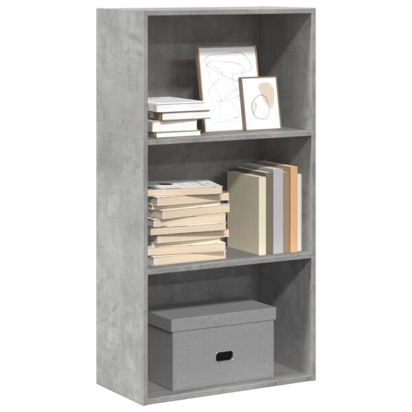 vidaXL Libreria Grigio Cemento 60x30x114 cm in Legno Multistrato