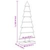 vidaXL Albero di Natale Decorativo in Metallo Nero 210 cm