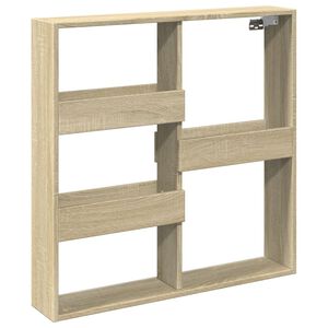 vidaXL Armadietto a Muro Rovere Sonoma 80x15x80 cm Legno Multistrato
