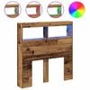 vidaXL Testiera con Contenitore a LED Legno Antico 100x17x102 cm