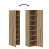 vidaXL Credenza 2 pcs Rovere artigianale 45 x 42,5 x 185 cm