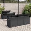 vidaXL Set Divano da Giardino 6 pcs Nero Rattan in Polipropilene