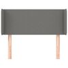 vidaXL Testiera ad Orecchio Grigio Scuro 93x16x78/88 cm in Tessuto