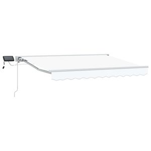 vidaXL Cornice per Tenda Manuale con LED Bianco 2,5 x 2 m