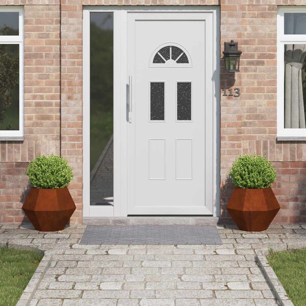 vidaXL Fioriera 2 pcs Ruggine 50 x 50 x 40 cm