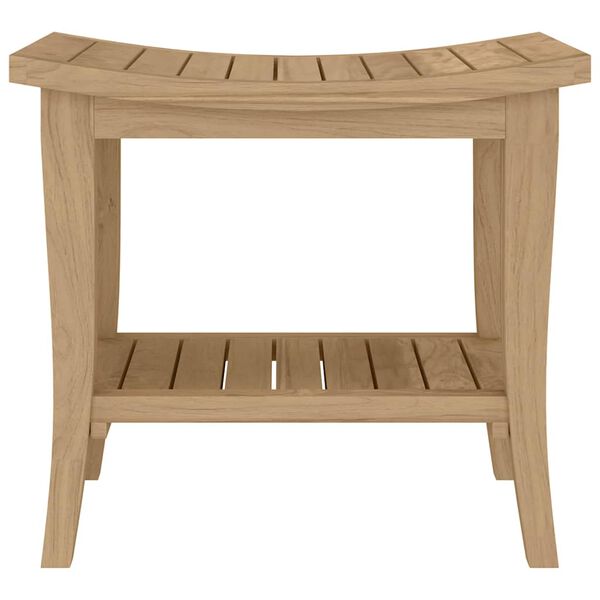 vidaXL Tavolino da Bagno 50x35x45 cm in Legno Massello di Teak