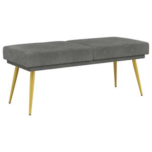 vidaXL Panchina a doppio strato Grigio Scuro 120 x 45 x 46 cm Velluto