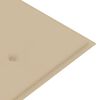 vidaXL Panchina Batavia con Cuscino Beige 150 cm Massello di Teak
