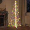 vidaXL Albero di Natale con 240 LED Multicolore 180 cm Acrilico