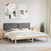 vidaXL Letto con Testiera Rivestita Grigio scuro 180 x 200 cm