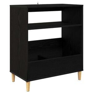 vidaXL Supporto per giradischi Rovere Nero 71 x 39,5 x 83 cm