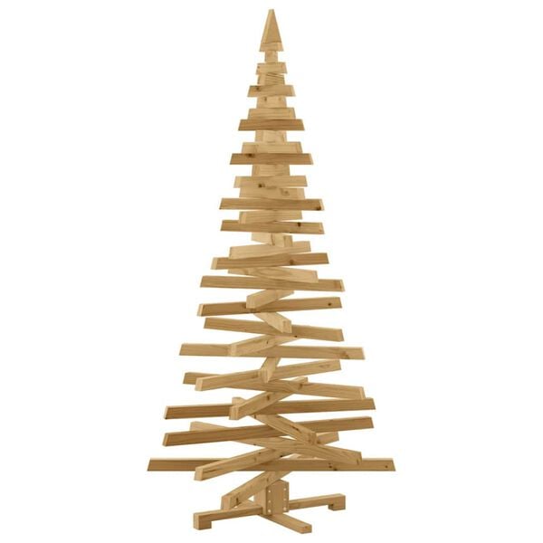 vidaXL Alberi di Natale Marrone 180 cm Legno di pino massello