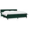 vidaXL Giroletto a Molle con Materassi Verde Scuro 180x220 cm Velluto