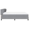 vidaXL Letto box spring con materasso Grigio chiaro 180 x 200 cm