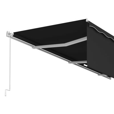 vidaXL Tenda da Sole Retrattile Manuale con Parasole 6x3 m Antracite