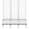 vidaXL Fioriera da Giardino con Graticcio Bianco 120x40x142 cm PP