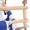 vidaXL Altalena per Bambini con Cintura di Sicurezza Cotone Legno Blu