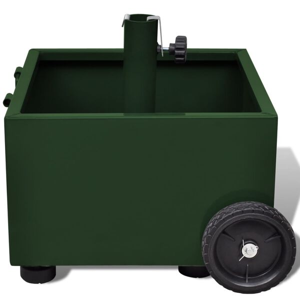 vidaXL Fioriera da Esterno con Supporto Ombrellone Verde