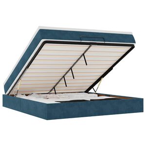 vidaXL Struttura Letto Pouf con Materasso 180x200 cm in Velluto