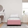 vidaXL Letto a molle con materasso Rosa 90 x 190 cm Tessuto