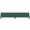 vidaXL Letto a molle con materasso Verde Scuro 200 x 210 cm Tessuto