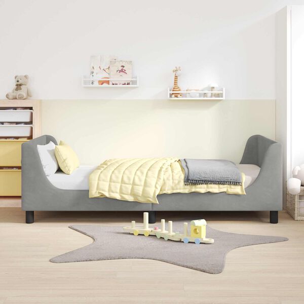 vidaXL Struttura letto bambini con testata Grigio chiaro 80 x 200 cm