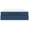 vidaXL Struttura letto con materasso con materasso 2 pcs Blu Tessuto