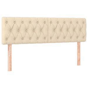 vidaXL Testiere Crema 144x7x78/88 cm in Tessuto