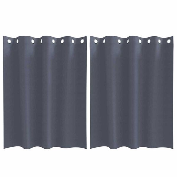 vidaXL Tende Blackout con Anelli 2 pcs Antracite 140 x 140 cm
