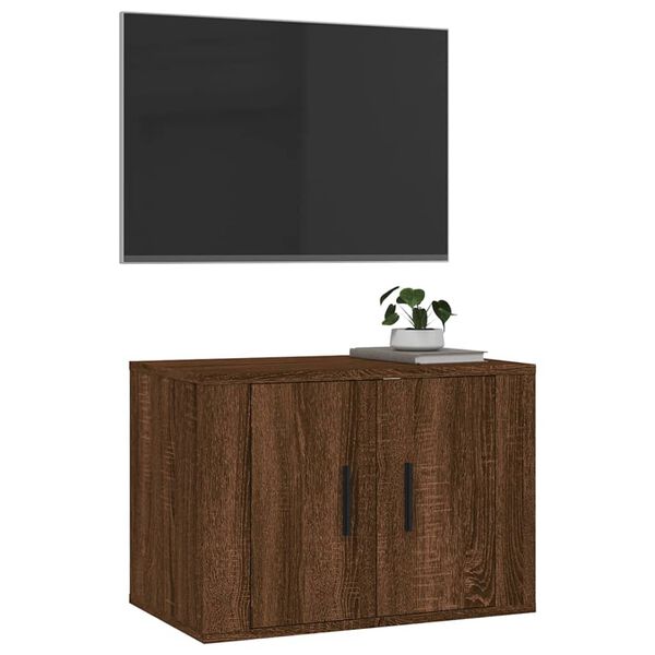 vidaXL Mobile Porta TV a Parete Rovere Marrone 57x34,5x40 cm